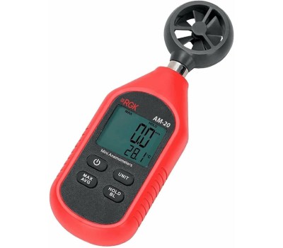 Термоанемометр RGK Термоанемометр портативный AM-20, крыльчатый, красный/ черный [776288]