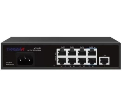 Коммутатор TRASSIR Коммутатор TR-NS1109-120-8PoE, неуправляемый