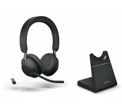 JABRA Гарнитура Гарнитура беспроводная Evolve2 65, Link380a MS Stereo Stand Black