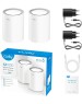 Маршрутизатор CUDY Маршрутизатор AX3000 Wi-Fi 6 Mesh 2 5G Solution 2.5G Solution 2-Pack, Dual-Band, Chipset MT7981BA+MT7976CN+RTL8221B, 802.11ax/ac/a/b/g/n, 2402Mbps at 5GHz + 574Mbps at 2.4GHz, 2.5G WAN+GE LAN, 5 internal antennas, MU-MIMO, DDNS, Zerotie