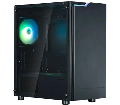 Корпус для ПК ZALMAN Корпус MINITOWER mATX Mini-ITX W/PSU до 8xFan(1x120mm ARGB предустановлено) черный с окном T4 Plus