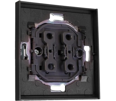 KRANZ Выключатель STRONG 2 кл проходной (переключатель) 10А с/у графит