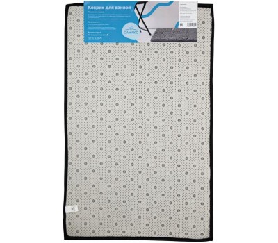 САНАКС - Коврик в ванную МОСС, одинарный, черный, 50 х 80 см, 100% хлопок, ворс 20 мм 00414