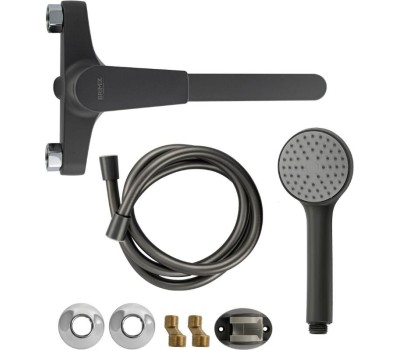 BRIMIX - Смеситель для ванны, длинный излив, шаровый, из высокопрочного АБС пластика, цвет ГРАФИТ. 556-GR