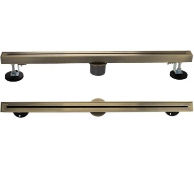 САНАКС - Трап 600х32 мм, нержавеющая сталь, линейный, вертикальный, щелевой, с сухим затвором, цвет БРОНЗА 40065