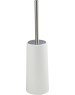 Аксессуары для ванной комнаты и туалета САНАКС 815 Ёрш для унитаза напольный устойчивый КОНУС, БЕЛЫЙ, пластиковый, с хромированным ёршиком