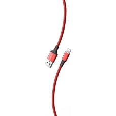 Кабель SMARTBUY (iK-522-S14rb) S14 Lightning красн./черн., 3 А, 2 м