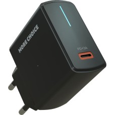 СЗУ MORE CHOICE (4610196409912) NC60a Black - СЗУ 1USB-C 3.0A PD 20W быстрая зарядка для Type-C