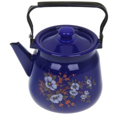 Чайник СИБИРСКИЕ ТОВАРЫ С2716.3К С2716.К Кобальтовый эмал 3,5л с рис