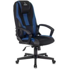 Кресло компьютерное игровое ZOMBIE Кресло игровое 9, на колесиках, ткань/экокожа, черный/синий [ 9 blue]
