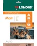 Фотобумага LOMOND Фотобумага A4, для струйной печати, 50л, 230г/м2, белый, покрытие матовое [0102016]