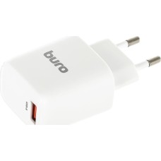 BURO Сетевое зар./устр. BUWG1 18W 3A (QC) USB-A универсальное белый (BUWG18P100WH)