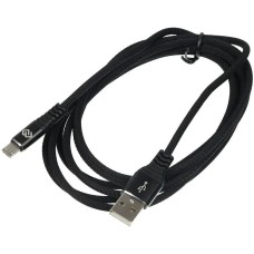 DIGMA Кабель micro USB (m) - USB (m), 2м, 2A, черный [microusb-2m-braided-blk]