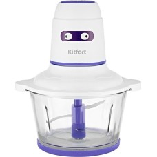 Измельчитель KITFORT Измельчитель электрический КТ-3050-1, 1.5л, 400Вт, белый/фиолетовый