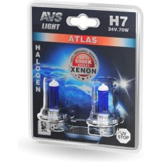 Лампа галогенная AVS Галогенная лампа ATLAS/5000К/ H7.24V.70W.блистер 2шт