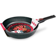 Сковорода НЕВА МЕТАЛЛ ПОСУДА Сковорода а/пр литая 26см съемн/руч Черный гранит ТМ НМП