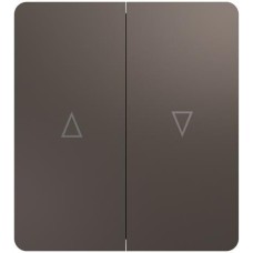 KRANZ Выключатель ROUND 2 кл для жалюзи возвратный 10А с/у титан