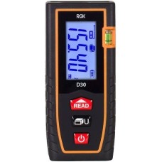 RGK Лазерный дальномер D30, 2 класс лазера, 635нм, луч красный [4610011870019]