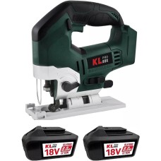 KLPRO Профессиональный лобзик бесщеточный KLDT18B-80 (18В, Li-ion-2шт, 8.0Ач, патрубок для пылесоса, полотна (дерево/металл, З/У-4А , кейс)