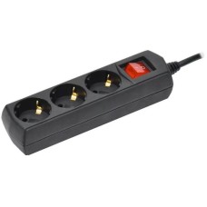 IEK Сетевой удлинитель У03В 5м (3 розетки) черный (пакет ПЭ)