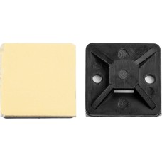 ЗУБР ПХС, 25 x 25 мм, нейлон, 100 шт, черная, самоклеющаяся площадка под хомут-стяжку (30917-25)