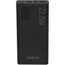 DIGMA Мобильный аккумулятор DGPF10A 10000mAh QC3.0/PD3.0 22.5W 3A 2xUSB-A/USB-C черный (DGPF10A22PBK)