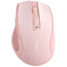 UGREEN Мышка компьютерная беспроводная MU006 (15378) Ergonomic Wireless Mouse 2.4G 4000DPI Silence Design. Цвет: розовый