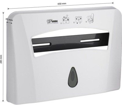 Аксессуары для ванной комнаты и туалета GFMARK 913 Контейнер для одноразовых сидений на крышку унитаза пластиковый БЕЛЫЙ с глазком (Д435хГ56