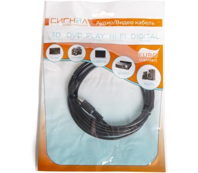 Кабель СИГНАЛ (25353) шнур 3,5Дж-3,5Дж, 2,0 м
