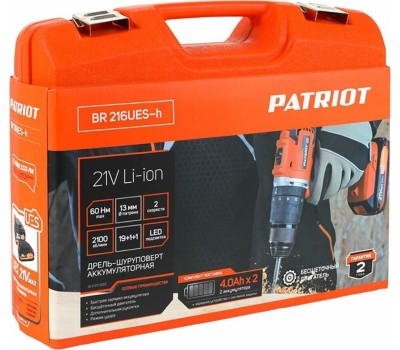 Аккумуляторная дрель PATRIOT 180301565 BR 216UES-H Дрель-шуруповерт аккумуляторная