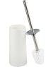 Аксессуары для ванной комнаты и туалета САНАКС 815 Ёрш для унитаза напольный устойчивый КОНУС, БЕЛЫЙ, пластиковый, с хромированным ёршиком