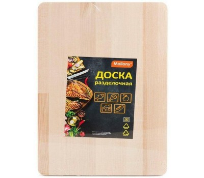 Доска разделочная MALLONY Доска разделочная 20х32 см. (массив берёзы) (986040)