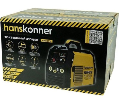 Сварочный аппарат HANSKONNER HWM4018 Сварочный аппарат TIG+MMA, 200 A, ПВ 80%, 160-270 В