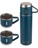 Набор: термос + ТЕРМОкружки MALLONY FESTA, 0,5 л (3 кружки), синий (106055)