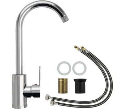 Смеситель для кухни BRIMIX 5926 Смеситель для кухни, шаровый, из высокопрочного АБС пластика, с алюминиевым основанием, цвет ХРОМ