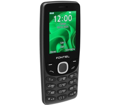 Телефон мобильный FONTEL FP250 черно-зеленый