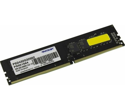 Оперативная память PATRIOT Оперативная память Signature PSD432G32002 DDR4 - 1x 32ГБ 3200МГц, DIMM, Ret