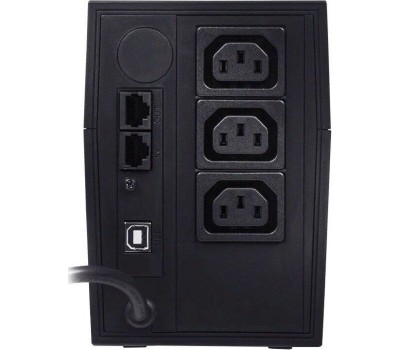 PowerCom Raptor RPT-1000AP ИБП {1000 ВА/ 600 Вт, AVR, USB, RJ11/RJ45, 3 xC13 с резервным питанием} (792817)