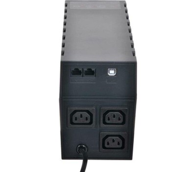 PowerCom Raptor RPT-1000AP ИБП {1000 ВА/ 600 Вт, AVR, USB, RJ11/RJ45, 3 xC13 с резервным питанием} (792817)