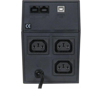 PowerCom Raptor RPT-1000AP ИБП {1000 ВА/ 600 Вт, AVR, USB, RJ11/RJ45, 3 xC13 с резервным питанием} (792817)