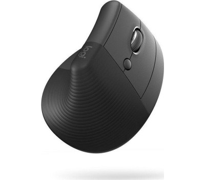 LOGITECH Мышь беспроводная Lift, Bluetooth/Радио, вертикальная, оптическая, USB, 4000dpi, графитовый [910-006479]