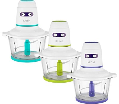 Измельчитель KITFORT Измельчитель электрический КТ-3050-1, 1.5л, 400Вт, белый/фиолетовый