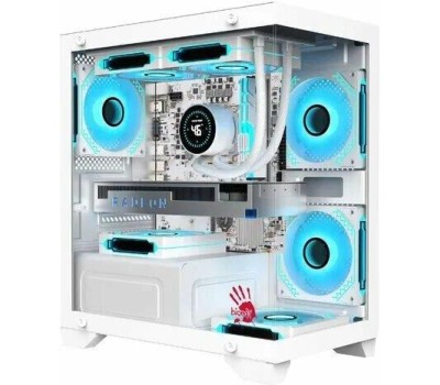 Корпус для ПК BLOODY Корпус mATX BD-CC103, Mini-Tower, без БП, белый [bd-cc103-wh]