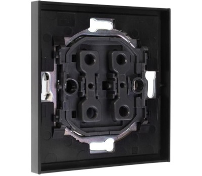 KRANZ Выключатель STRONG 2 кл проходной (переключатель) 10А с/у антрацит