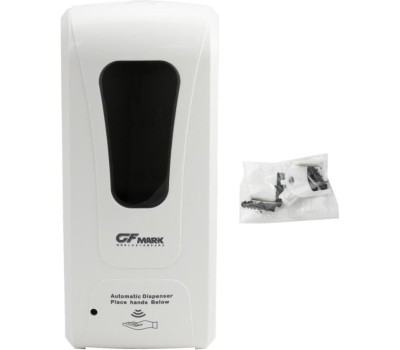 GFmark - Дозатор СЕНСОРНЫЙ, ДЕЗИНФЕКЦИЯ, пластик АБС, БЕЛЫЙ, большой, с окошком, 1000 мл 713