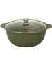 Кастрюля KUKMARA к11tsml а/пр литая 1,0л стекл/кр Trendy style malachite