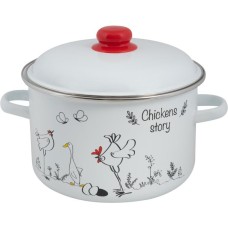 Кастрюля FOOD ATELIER 1RD221М Chickens’stories эмал цил 5,5л