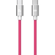 Кабель AKSBERRY (6900327580015) X165 Liquid silicone Type-C -Type-C, розовый