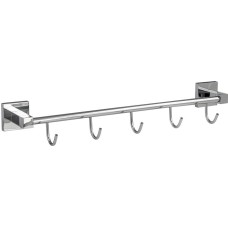 Аксессуары для ванной комнаты GFMARK 84206 Вешалка с пятью крючками прямая, на квадратном основании, цвет ХРОМ