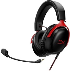 HYPERX Гарнитура игровая Cloud III, для компьютера и игровых консолей, мониторные, проводные, черный / красный [727a9aa]